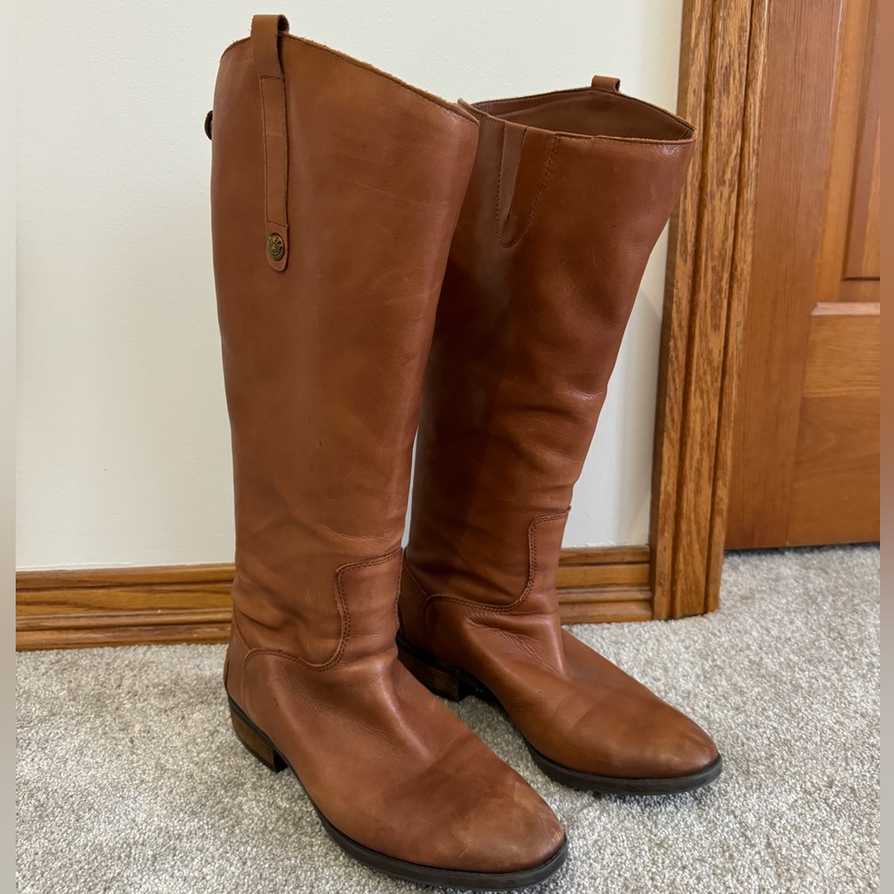 Sam Edelman Chestnut leather boots, size 9 wide